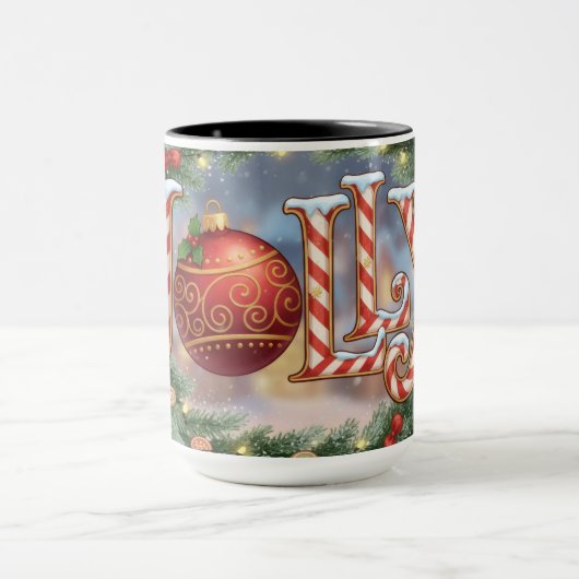 Mug Jolly Holiday Combo mug. 11 or 15 oz (Centre)