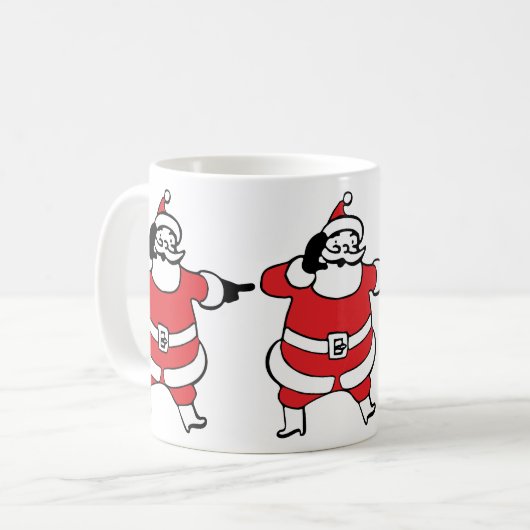 Mug Jolly Santa Claus appelle Reindee à Noël (Devant gauche)