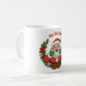Mug Jolly Santa in a Festive Christmas Wreath (Devant gauche)