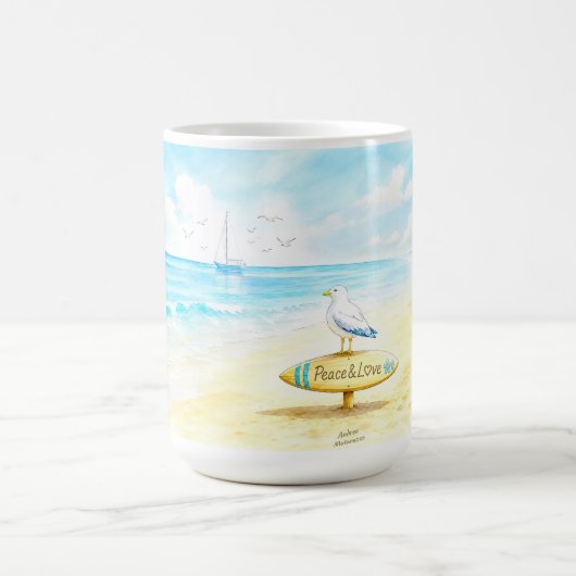 Mug Jon Seagull - Paix & Amour (Centre)