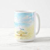 Mug Jon Seagull - Paix & Amour (Devant droit)