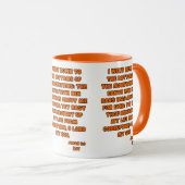 Mug Jonah 2:6 Verset Bible de KJV Deux Tons (Devant droit)