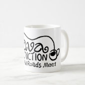 Mug Jonction Java avec du café Texte noir (Devant droit)