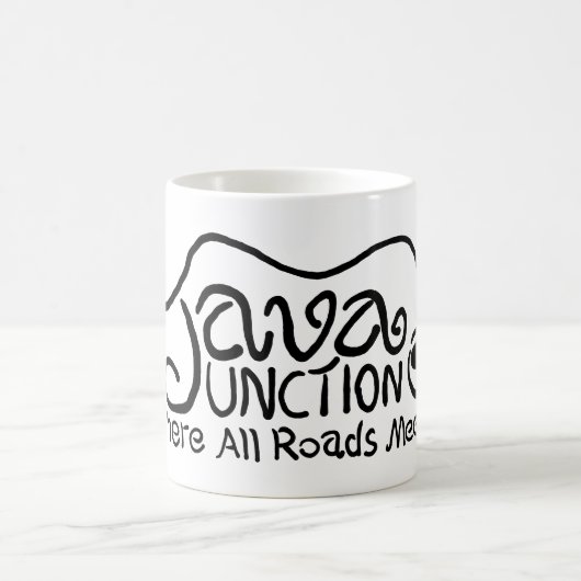 Mug Jonction Java avec du café Texte noir (Centre)