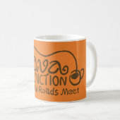 Mug Jonction Java avec texte Brown de café (Devant droit)