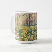 Mug Jonquilles Maman en Fleur de Printemps (Devant gauche)