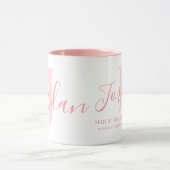 Mug Jordan name meaning and monogram soft pink text (Centre)