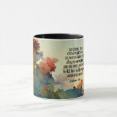 Mug Joshua 1:9 Soyez fort et courageux aquarelle (Centre)
