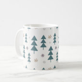 Mug Jote Boho Pastel sapin de Noël Vacances boisées (Devant gauche)