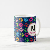 Mug Jote drôle Empreinte de patte animal de compagnie (Devant droit)