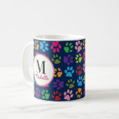 Mug Jote drôle Empreinte de patte animal de compagnie (Devant gauche)