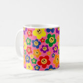 Mug Jote LGBT Fleur arc-en-ciel Motif rose (Devant gauche)