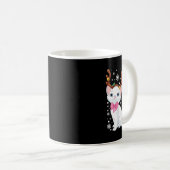 Mug Jote Noël Cat Reindeer Amoureux de les chats Funny (Devant droit)
