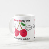 Mug Jote Red Cherry Kawaii Twins Anniversaire (Devant gauche)