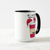 Mug Jote Red Santa Hat Café Sucre de canne Noël (Devant droit)