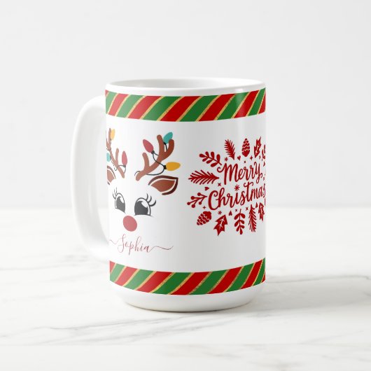 Mug Jote Reindeer Noël Enfants Chocolat chaud (Devant gauche)