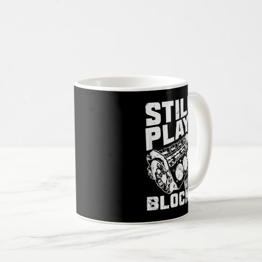 Mug Joue Toujours Avec Blocs Course Voiture Mécanique (Devant droit)