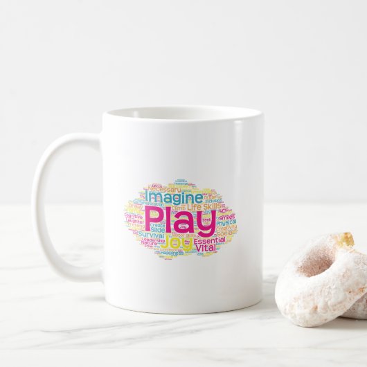 Mug Jouer à la musique virtuelle (Avec donut)
