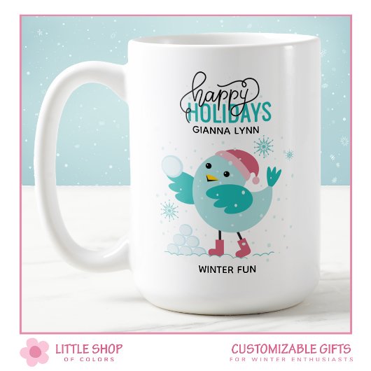 Mug Jouer à la neige Personnalisé