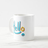 Mug Jouer Abstrait Hello Motif Art (Devant gauche)
