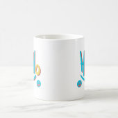 Mug Jouer Abstrait Hello Motif Art (Centre)