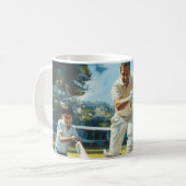 Mug Jouer Art numérique de cricket (Devant gauche)