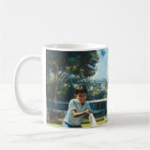 Mug Jouer Art numérique de cricket (Gauche)