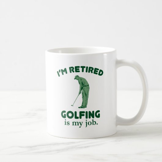 Mug Jouer au golf est mon travail (Droite)