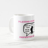 Mug Jouer au Pickleball améliore la mémoire drôle (Devant gauche)