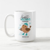 Mug Jouer aux oiseaux d'hiver dans la neige Personnali (Gauche)