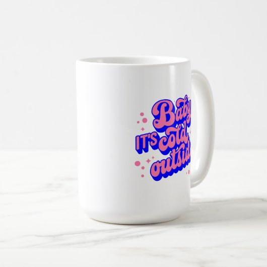 Mug Jouer bébé, c’est froid en hiver (Devant droit)