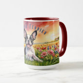 Mug Jouer Boston Terrier Bliss, Café Delight (Devant droit)