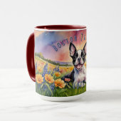 Mug Jouer Boston Terrier Bliss, Café Delight (Devant gauche)