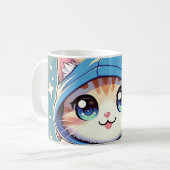 Mug Jouer Chat Gamer dans un cadre confortable (Devant gauche)