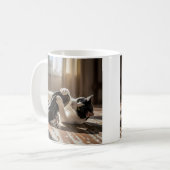 Mug Jouer Chaussure Chat amusant (Devant gauche)
