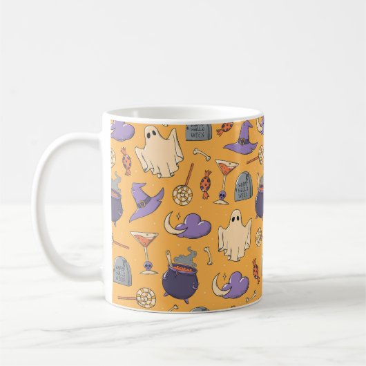 Mug Jouer des fantômes d'Halloween et des sorcières Mo (Gauche)