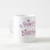 Mug Jouer Joyeux texte d'anniversaire (Devant gauche)