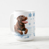 Mug Jouer Labrador Retriever Chien Chien vacances (Devant gauche)