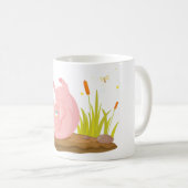 Mug Jouer le cochon dans la boue drôle animal de ferme (Devant droit)