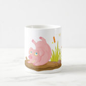 Mug Jouer le cochon dans la boue drôle animal de ferme (Centre)