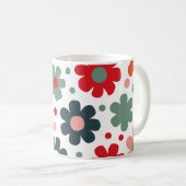 Mug Jouer Motif de fleurs rétro (Devant droit)