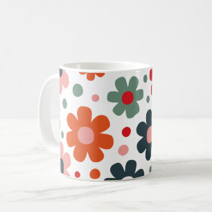 Mug Jouer Motif de fleurs rétro