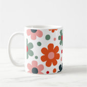 Mug Jouer Motif de fleurs rétro (Gauche)