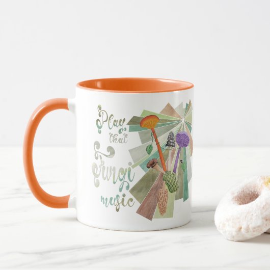 Mug Jouer que Musique de champignons (cornemuses de ch (Avec donut)