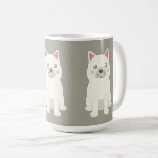 Mug Joues mignonnes Bouledogue Français (Devant droit)
