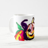 Mug Jouet de chat noir olantern mignon (Devant gauche)