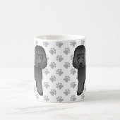 Mug Jouet noir Poodle mignon chien de dessin (Centre)
