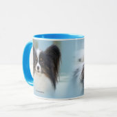 Mug Jouet Papillon mignonne Chien espagnol à l'quai (Devant gauche)