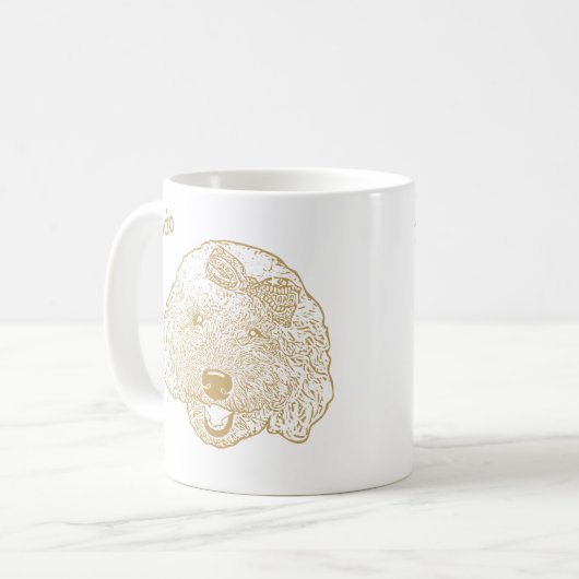 Mug Jouet Poodle Chien Dessin Personnalisé Main (Devant gauche)