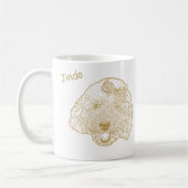 Mug Jouet Poodle Chien Dessin Personnalisé Main (Gauche)